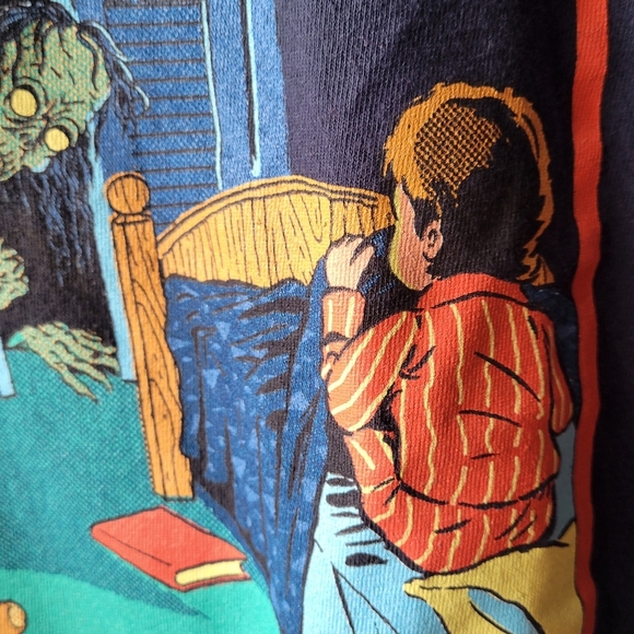Steven Rhodes Bedtime Stories T-Shirt DON'T FALL ASLEEP Navy Blue Size LARGE - Picture 7 of 9
